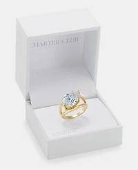 Charter Club Cubic Zirconia Pear-Shape Ring, Macy's Exclusive