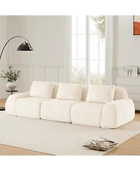 Streamdale Furniture Modern Modular Sectional Sofa, Flannelette Fabric, Oversized 3-Seater Couch