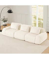 Streamdale Furniture Modern Modular Sectional Sofa, Flannelette Fabric, Oversized 3-Seater Couch