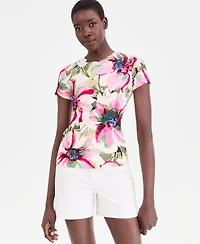I.n.c. International Concepts Women's Short-Sleeve Printed Crewneck T-Shirt, Macy's Exclusive