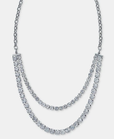I.n.c. International Concepts Crystal Layered Collar Necklace, 16" + 3" extender, Macy's Exclusive
