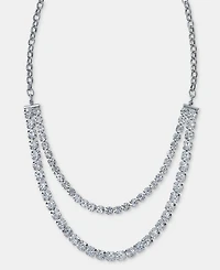 I.n.c. International Concepts Crystal Layered Collar Necklace, 16" + 3" extender, Macy's Exclusive