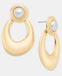 I.n.c. International Concepts Imitation Pearl Open Drop Earrings, Macy's Exclusive