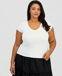 And Now This Trendy Plus Short-Sleeve Ringer Tee, Macy's Exclusive