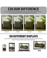 Streamdale Furniture Chenille Curved Sectional Sofa with 6 Pillows, Modular Semi-Circular Sofa for Any Room