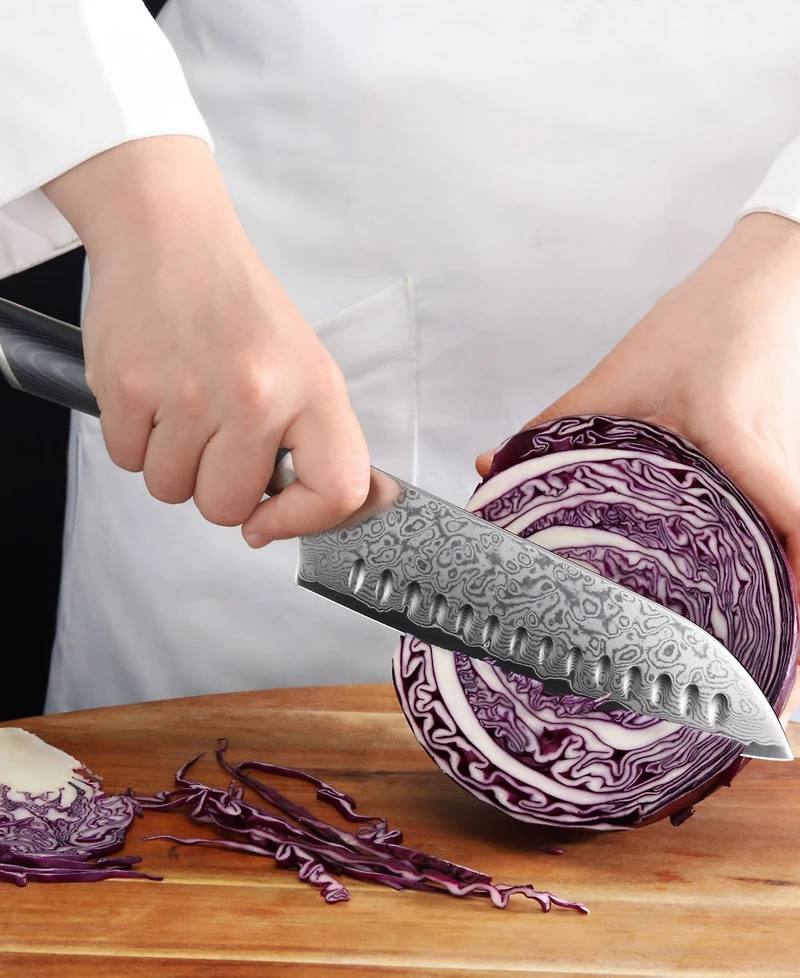 Cangshan Kuro Series Steel 7" Santoku Knife with Sheath