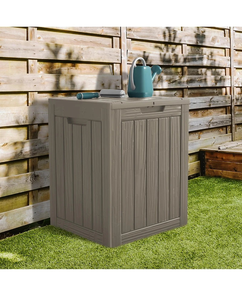 28 Gallon Waterproof Outdoor Resin Storage Patio Boxes