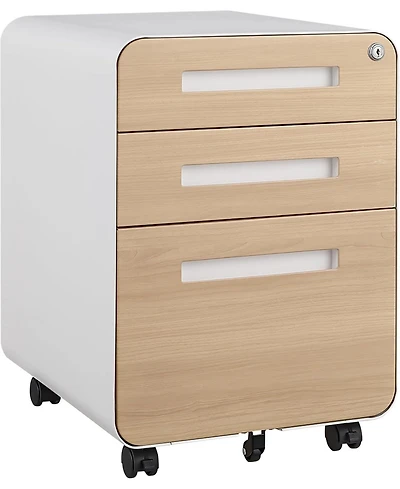 gaomon 3-Drawer Mobile File Cabinet with Lock, Under Desk Metal Filing Cabinet for Home Office