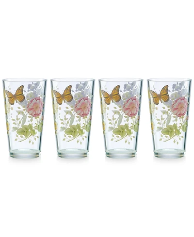 Lenox Butterfly Meadow Acrylic Highball Glasses, Set of 4