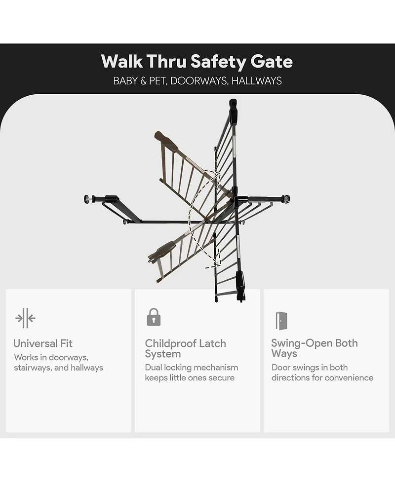 BalanceFrom Fitness Walk Thru Safety Gate, Baby & Pet, Doorways, Hallways