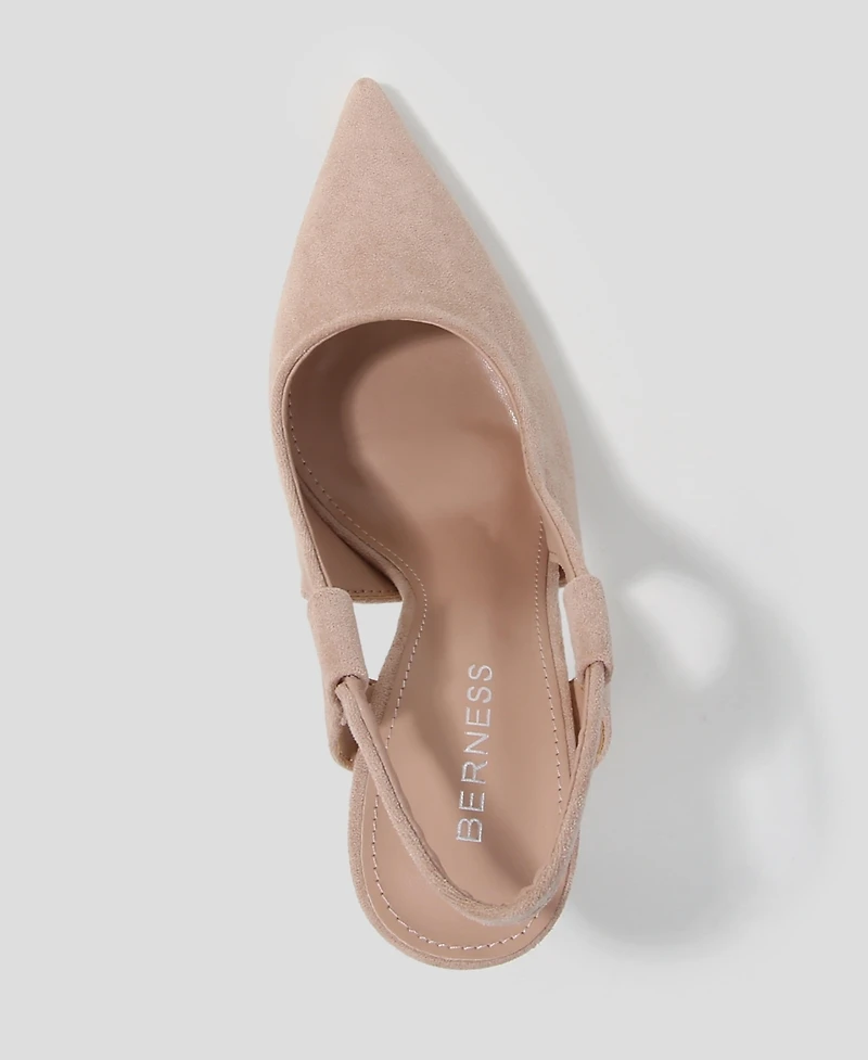 Berness women's Euphemie Microfiber Suede Slingback Pumps