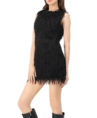 Ivonne Fantasy Short Dress with Round Neck