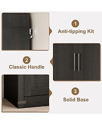 gaomon Arched 71.6" Tall Kitchen Pantry Cabinet, Farmhouse Storage Cabinet with Doors, Black