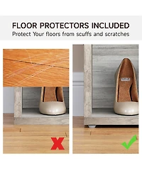 gaomon Shoe Storage Bench, 10 Cubbies Storage Organizer with Cushion, Adjustable Shelves, Accessories Bag, 3-Tier Entryway Shoe Storage