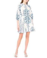 Msk Women's Tie-Waist Collared Dress