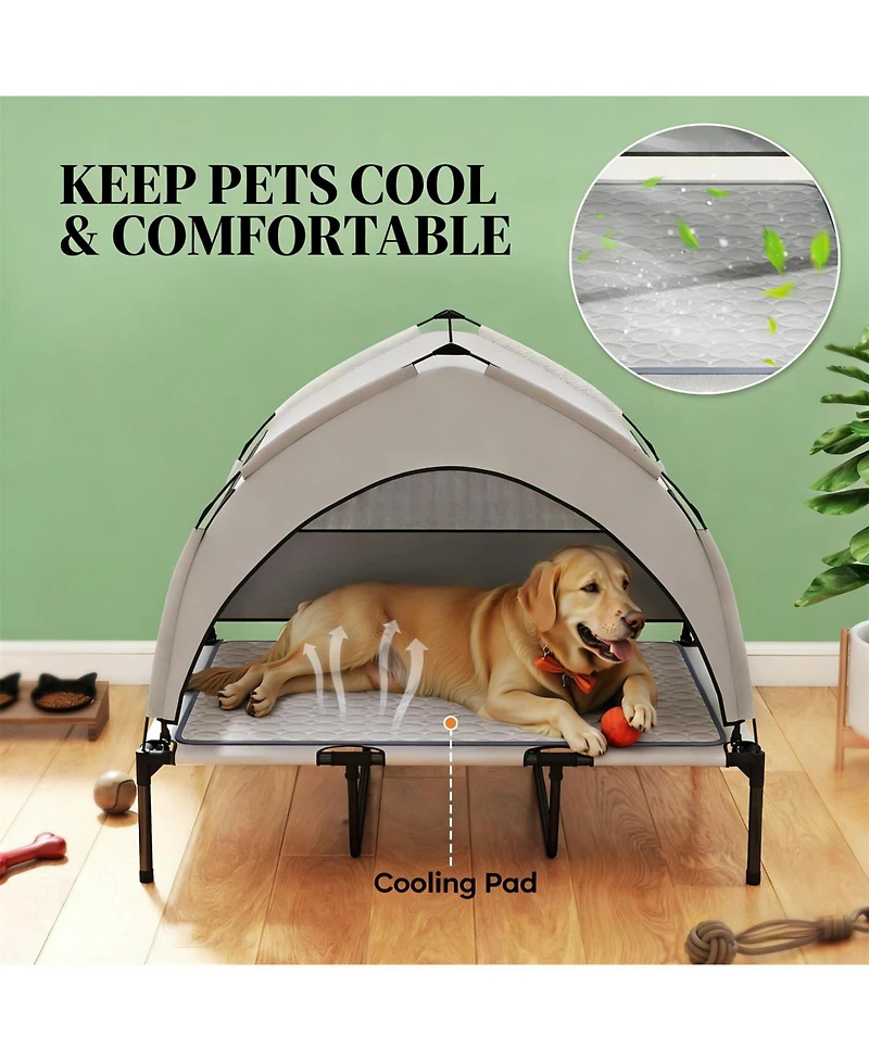 Aostirmotor Elevated Portable Dog Cot for Outdoor