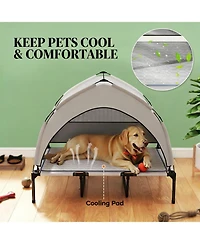 Aostirmotor Elevated Portable Dog Cot for Outdoor