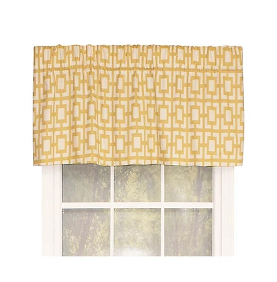 Rlf Home Gigi Tailored Window Treatment Premium Quality Valance Saffron 3" Rod Pocket 50" x 14"