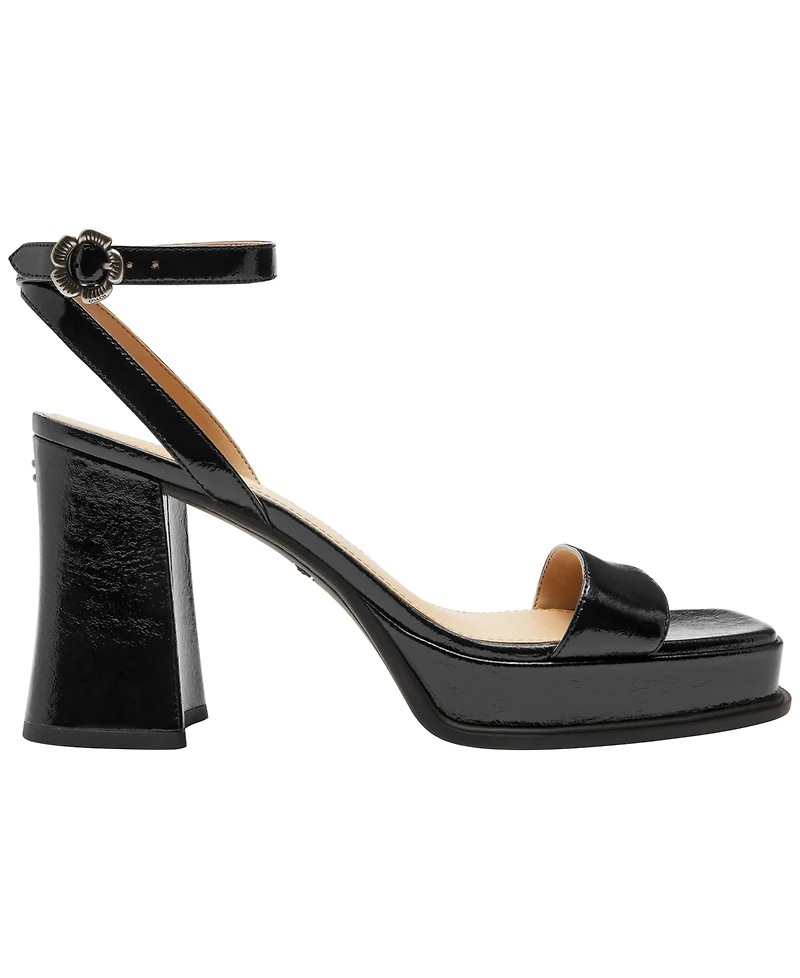 Coach Women's Tea Rose Square Toe Platform Sandals