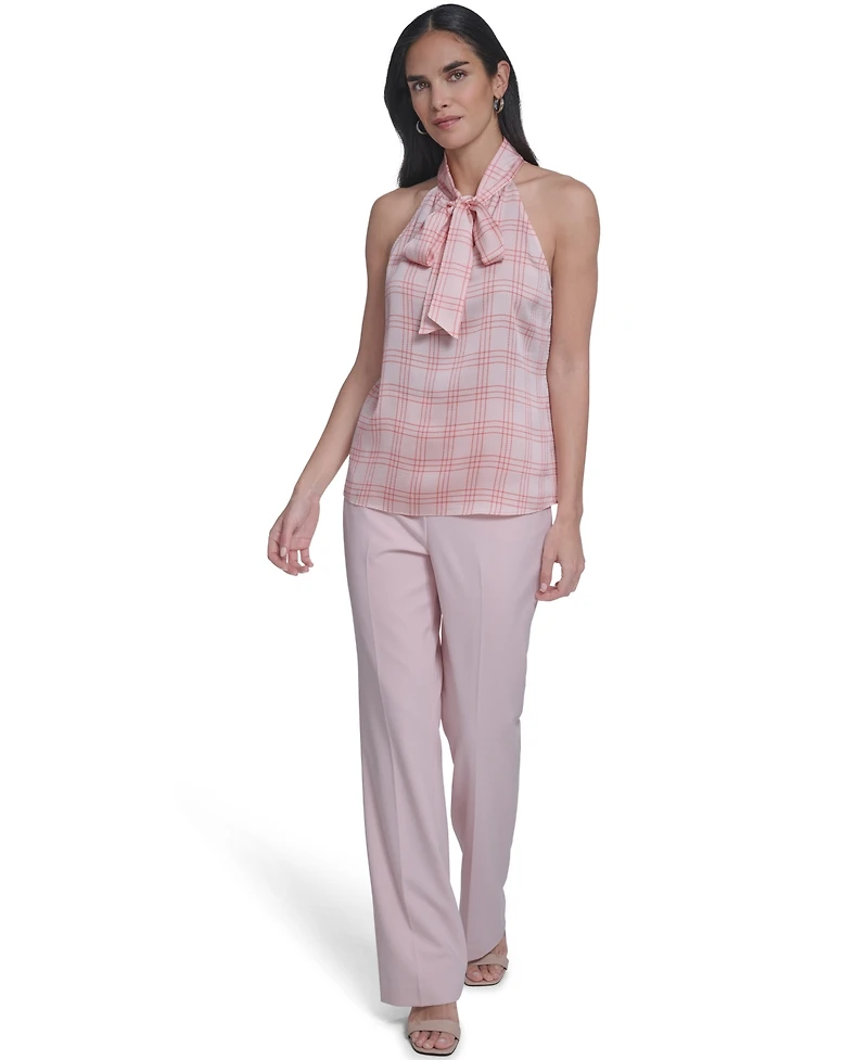 Calvin Klein Women's Sleeveless Tie-Neck Top