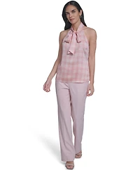 Calvin Klein Women's Sleeveless Tie-Neck Top