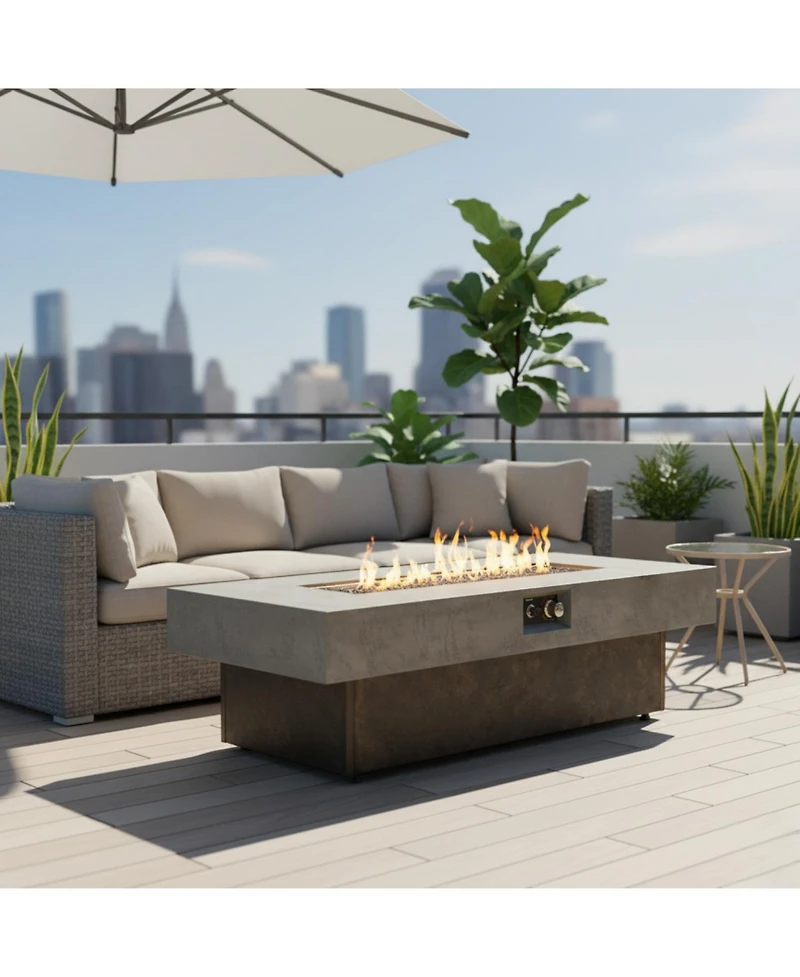 Streamdale Furniture Tabletop Propane Fire Pit Table