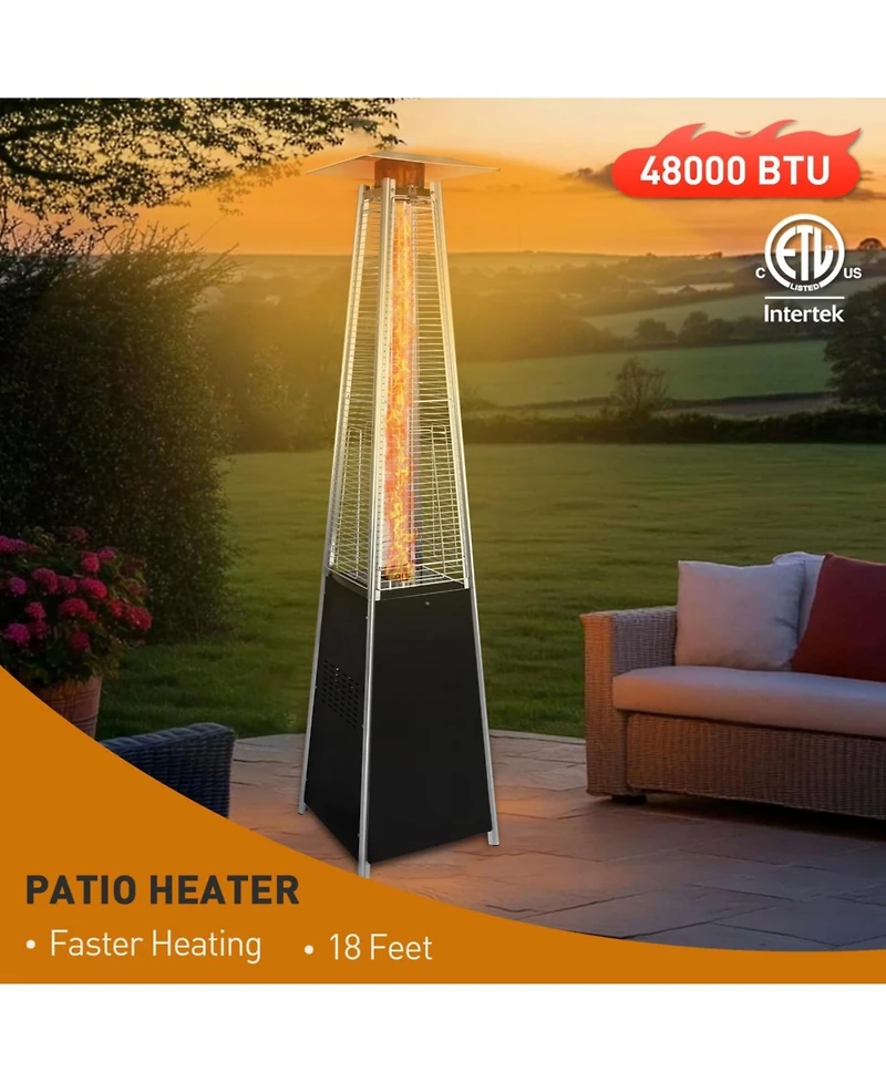 Streamdale Furniture Streamdale Patio Heater 48, 000 Btu Propane with Wheels & Cover