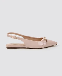 Berness Women's Rio Patent Slingback Flats with Gold-Tone Bit