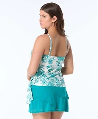 Coco Reef Womens Stella Scoop Neck Tankini Top Swim Skirt
