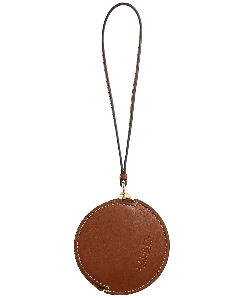 Lauren Ralph Lauren Leather Small Beach Ball Pouch Charm