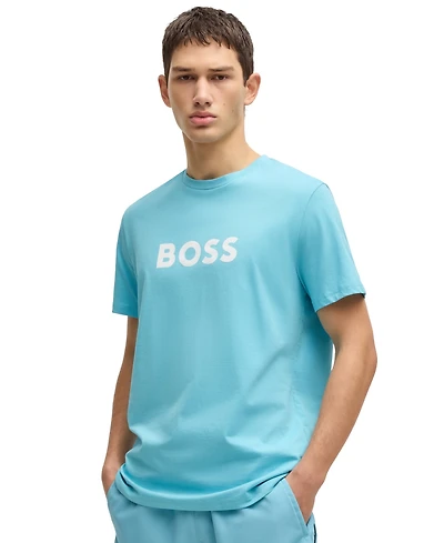 Boss by Hugo Men's Spf 50+ Uv Protection Cotton-Jersey T-Shirt