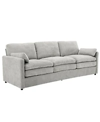 Streamdale Furniture Streamdale Light Gray 89" Cozy Upholstered 3-Seater Sofa with Plush Double Cushions