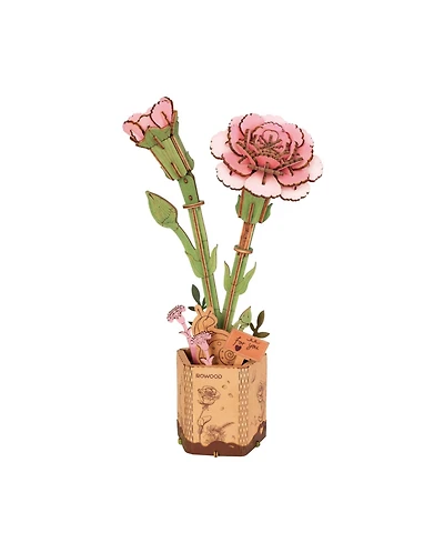 Flash Popup Diy Carnation 124-Piece 3D Wood Puzzle