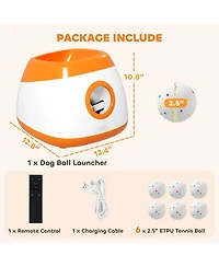Aostirmotor Automatic Dog Ball Launcher for Outdoor & Indoor in Orange