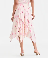 I.n.c. International Concepts Women's Asymmetric-Hem Midi Skirt, Macy's Exclusive