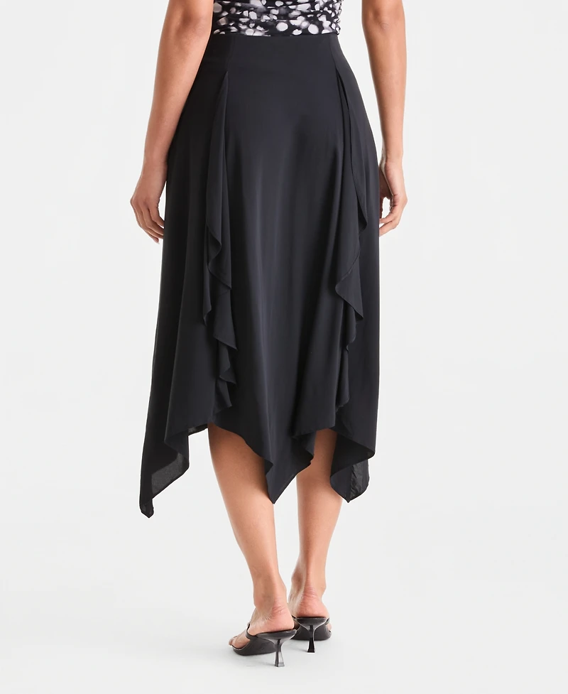 I.n.c. International Concepts Women's Asymmetric-Hem Midi Skirt, Macy's Exclusive
