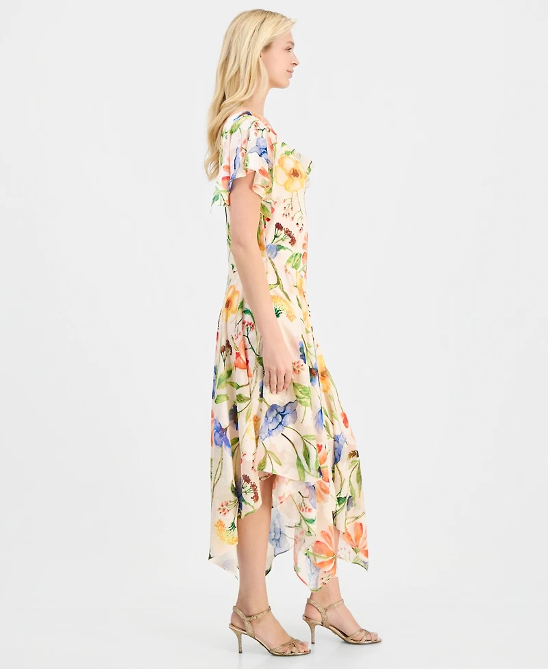 Robbie Bee Women's Handkerchief-Hem Dress