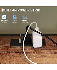 gaomon Tall Bar Cabinet with Led Lights, Storage & Power Outlets