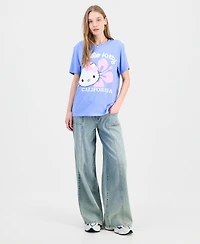 Grayson Threads, The Label Juniors' Hello Kitty Hibiscus Flower Graphic T-Shirt