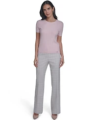 Calvin Klein Petite Textured Short-Sleeve Sweater