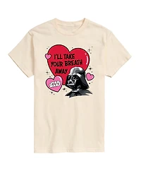 Airwaves Men's Star Wars Valentine Vader Breath Away Printed Short-Sleeve Graphic T-Shirt