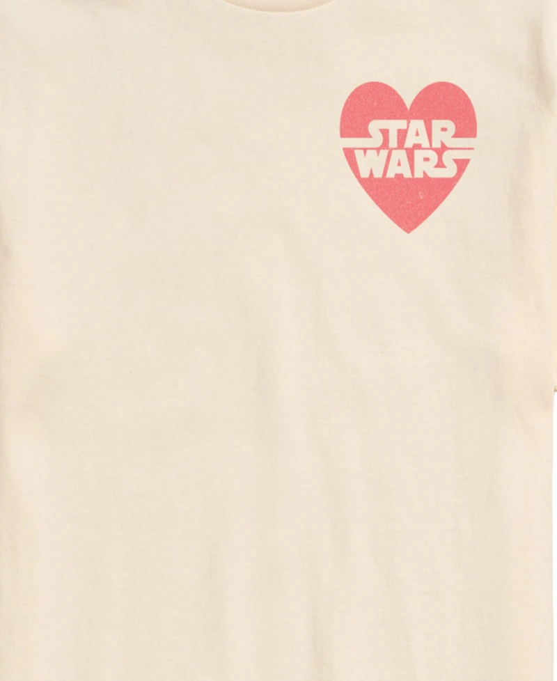 Airwaves Men's Star Wars Valentines Heart Printed Short-Sleeve Graphic T-Shirt