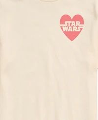 Airwaves Men's Star Wars Valentines Heart Printed Short-Sleeve Graphic T-Shirt