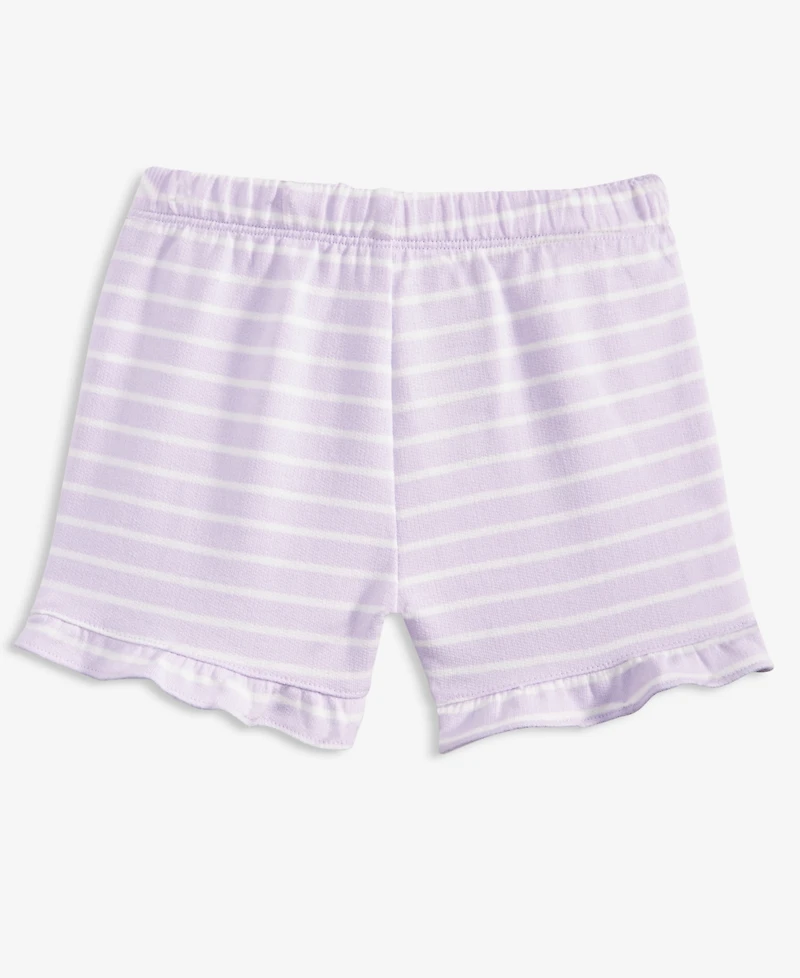 First Impressions Baby Girls' 3M-24M Mix and Match French Terry Simple Stripe Shorts, Macy's Exclusive