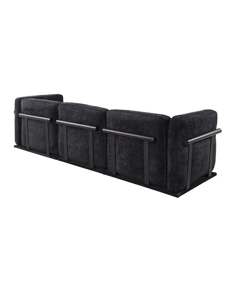 Streamdale Furniture Fashionable modular chenille sofa with iron and wood frame, Black
