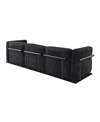 Streamdale Furniture Fashionable modular chenille sofa with iron and wood frame, Black