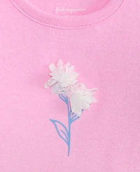 First Impressions Baby Girls' Chiffon-Flower T-Shirt, Macy's Exclusive