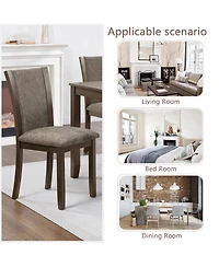 Streamdale Furniture Wooden Dining Chairs Set of 4 with Padded Seat, Upholstered Side Chair