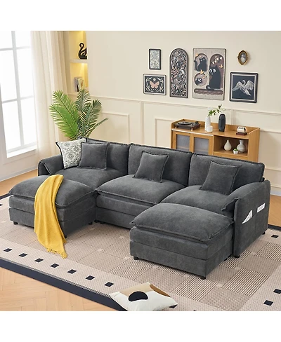 Streamdale Furniture Chenille Modular Sofa: Ultimate Comfort, Customizable, Modern Design