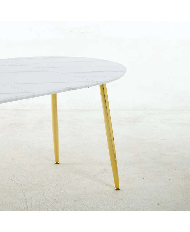 Streamdale Furniture Extendable Dining/Office/Coffee Table, Metal Leg, Mdf Top, 100-180cm